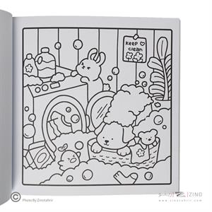 کتاب رنگ امیزی48برگ200*200کازی لانگو سری کیوتیز کدCB-601