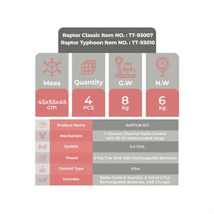 Raptor Classicتیریتی تویزکد93007/93010ماشین کنترلی