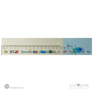 خط کش18سانت فانتزی کریستال