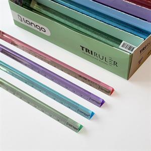 خط کش15سانت کریستال(سه گوش/مثلثی) لانگو رنگی