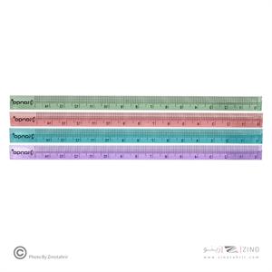 خط کش15سانت کریستال(سه گوش/مثلثی) لانگو رنگی