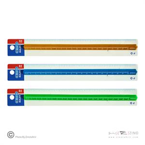 خط کش20سانت کریستال رنگی سه گوش(مثلثی) استورم کد630120