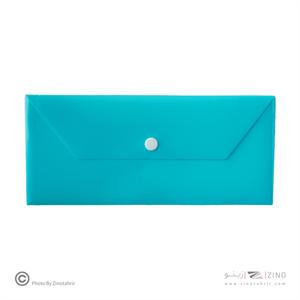 پاکت دکمه دار ملخی فیروزه سوپربایند  کدDB-128