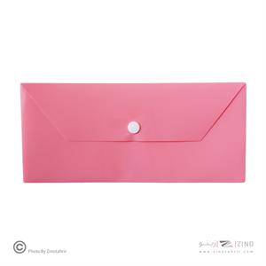 پاکت دکمه دار ملخی صورتی سوپربایند  کدDB-128