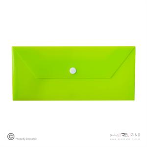 پاکت دکمه دار ملخی سبز سوپربایند  کدDB-128