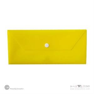 پاکت دکمه دار ملخی زردسوپربایند  کدDB-128