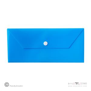 پاکت دکمه دار ملخی آبی سوپربایند  کدDB-128