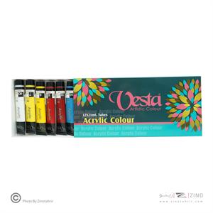 اکریلیک21میل بسته12رنگ وستا