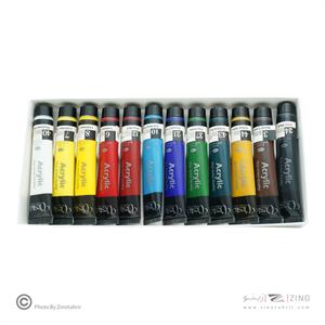 اکریلیک21میل بسته12رنگ وستا