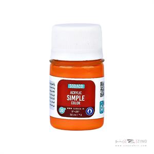 اکریلیک ساده30میل سوداکو نارنجی روشن کد00305