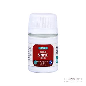 اکریلیک ساده30میل سوداکو سفید کد00340
