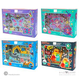 ظرف غذا تک طبقه800میل مستطیل سه خانه فانتزی(استیل304) وست کدU2087