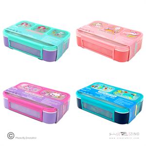 ظرف غذا تک طبقه400میل مستطیل سه خانه فانتزی وست کدU2088