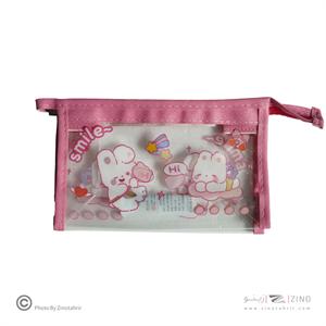 جامدادی تک زیپ دور چرمی طلقی موکا کد2242