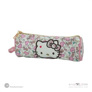 جامدادی تک زیپ فانتزی چرمی استوانه کد72307