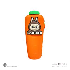 جامدادی تک زیپ سیلیکونی  هویج SUNNY DAY طرح لبوبو و کرومی کد1001