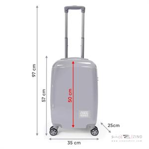 چمدان چرخ دار پلی کربنات کابین سایز34*24*24یایگان کد16537