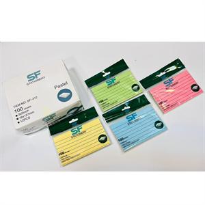 پست ایت100برگ76*127الوان خطدار پاستلی اس اف کدSF-312