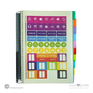 دفتر200برگ سیمی رحلی جلد طلق لانگو سری پروژه PROJECT BOOK