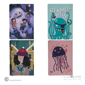 دفتر60برگ وزیری شومیزفانتزی الیپون کد220کارتن84عددی