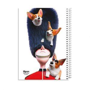 دفتر80برگ وزیری سیمی فانتزی الیپون کد233کارتن48عددی