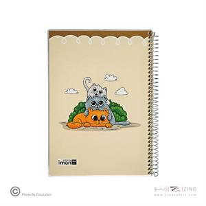 دفتر100برگ کد9404ایمان سیمی کارتونی جلدطلقی (6عددی)