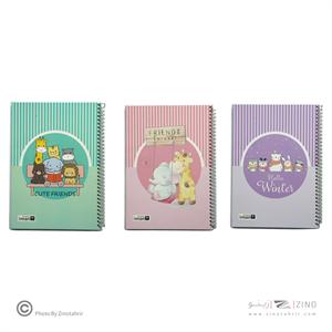 دفتر60برگ کد9402ایمان سیمی کارتونی جلدطلقی (12عددی)