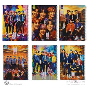 دفتر60برگ سیمی مجلدکلاسیک BTعرش کد196