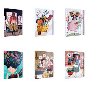 دفتر100برگ رحلی سیمی جلدسخت مسترنوت کد433کارتن23عددی