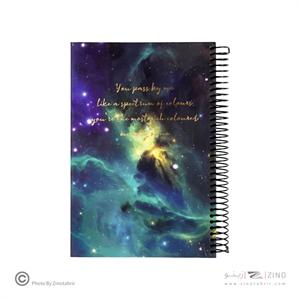 دفتر100برگA5 سیمی جلد سخت برگ سری کهکشانی کد70109