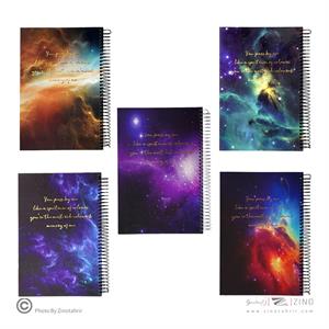 دفتر100برگA5 سیمی جلد سخت برگ سری کهکشانی کد70109