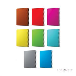 دفتر50برگ وزیری سیمی طلقی الوان میکرو کدG1