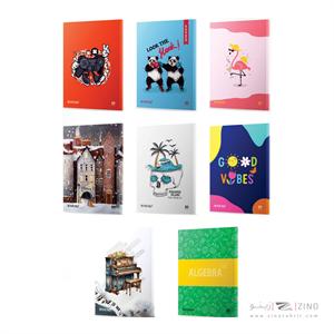 دفتر80برگ وزیری ته چسب میکرو طرح فانتزی کدD3/D7