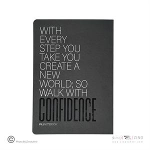 دفتر48برگ کاغذ مشکی وزیری (بی خط)ته چسب پیل سری نایت