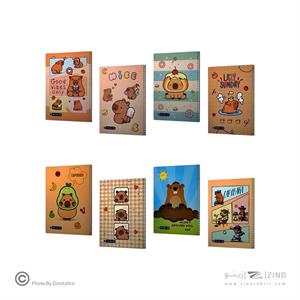 دفتر50برگ وزیری سیمی مجلد میکرو طرح فانتزی کد c 43-44-45-49-89