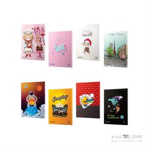 دفتر50برگ وزیری ته چسب میکرو طرح کلاسیک کدD6