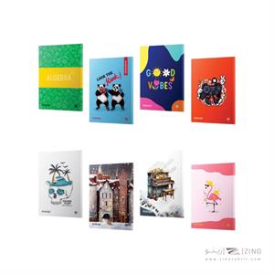 دفتر80برگ وزیری ته چسب میکرو طرح کلاسیک کدD7