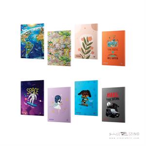 دفتر100برگ وزیری ته چسب طرح کلاسیک میکرو کدD8