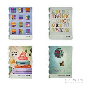 دفتر100برگ دوخط کد9506ایمان جلدطلقی (8عددی)