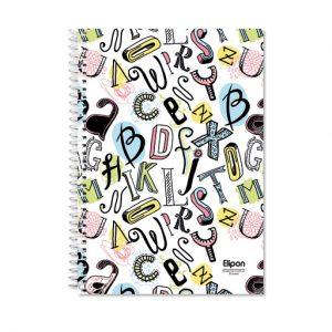 دفتر60برگ دوخط وزیری سیمی فانتزی الیپون کد259کارتن72عددی