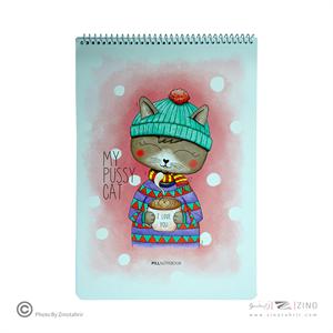 دفتر50برگ نقاشی رحلی سیم ازبالا ایندربرد پیل 