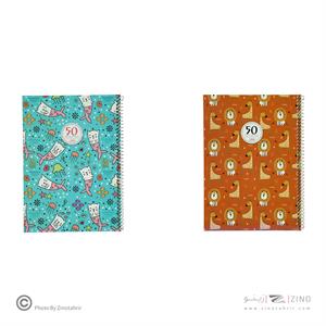 دفتر50برگ نقاشی سیمی برگ سری راندو