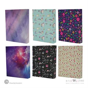 دفترکلاسوری 26حلقه 100برگ قفل فلزجلدسخت برگ سری راندو کد71309