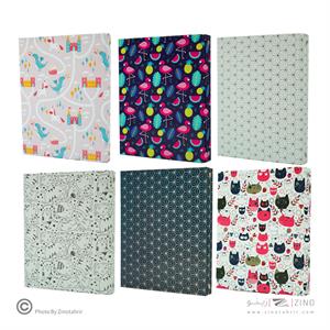 دفترکلاسوری 20حلقه 100برگ قفل پلاستیک جلدسخت سری راندو کد71501