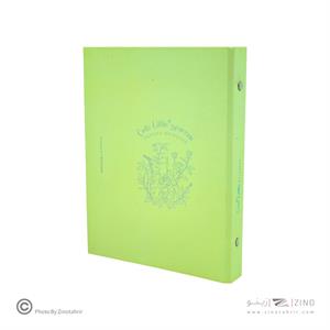 دفترکلاسوری20حلقه100برگ قفل فلز(کاغذ رنگی)برگ سری کیوت پالت کد71508