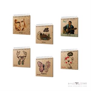 دفتریادداشت 80برگ 15*15کاغذکرافت میکرو کدF7