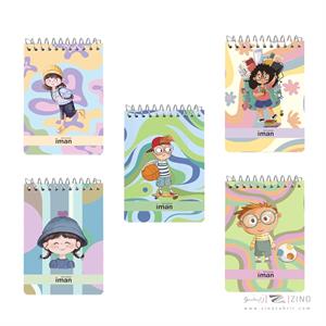 دفتریادداشت 80برگ کد8521ایمان کارتونی 11/5*8جلدپ پ