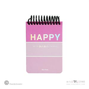 دفتریادداشت جیبی سیم ازبالا لانگو سری هپی