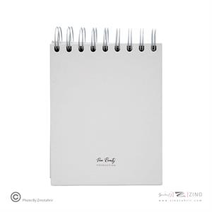 دفتریادداشت 100برگ سایز14*12 سیم ازبالاجلدسخت( کاغذسفید) برگ سری پیور بیوتی کد71515