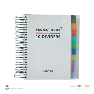 دفتر یادداشت200برگ165*120 سیم ار بغل(دیوایدر دار) پروژه پلاس لانگو